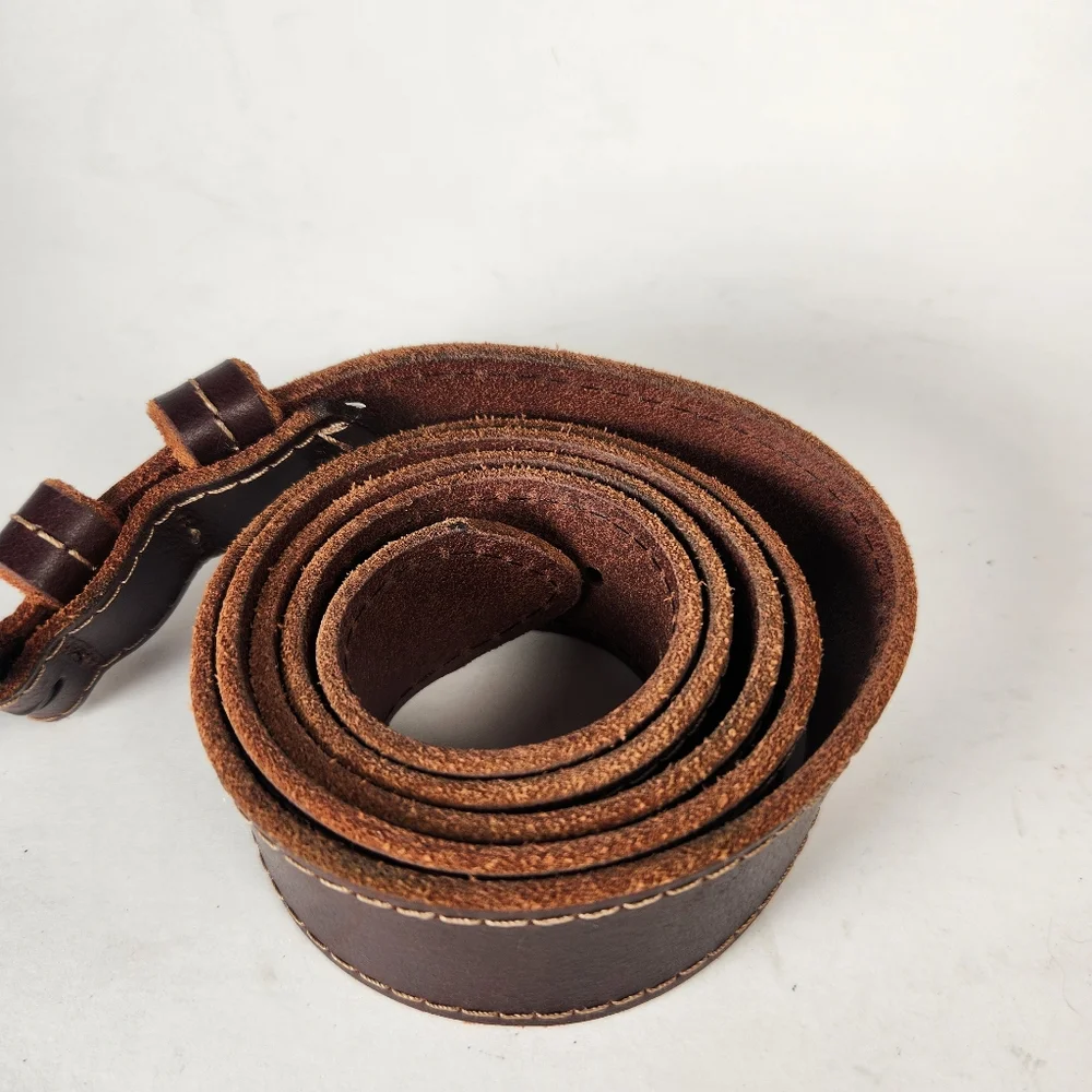 WRANGLER Belt Men’s Size 42 Brown Western Genuine Leather Cowboy Workwear